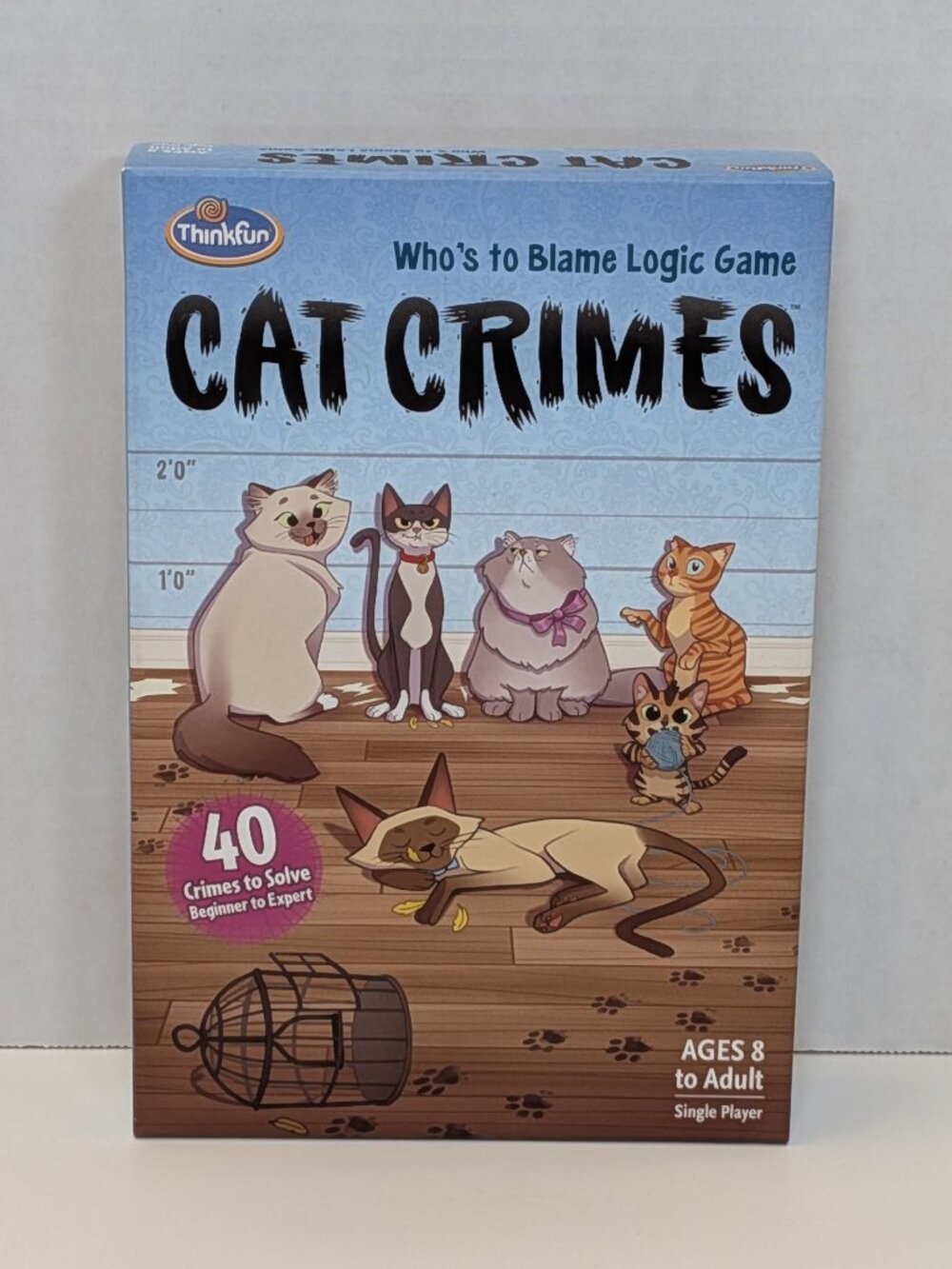 ThinkFun Cat Crimes Who's to Blame Logic Game Single Player Brainteaser Complete